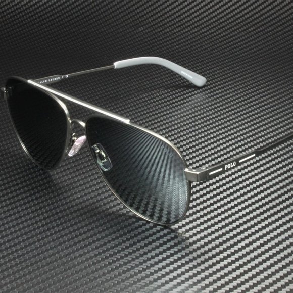 Ralph Lauren Polo Gunmetal Silver 60mm Sunglasses